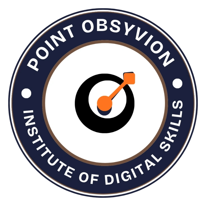 Point Obsyvion Institute Verified Professional Seal The official circular professional stamp of Point Obsyvion Institute of Digital Skills, featuring a fountain pen icon
